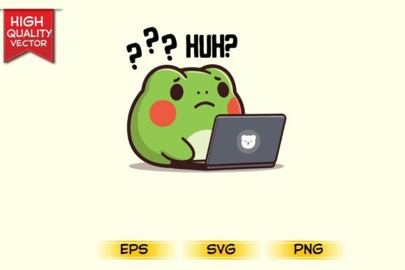 Cute Confused Frog at Laptop Funny Shirt Review