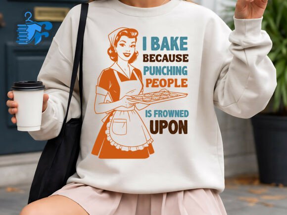 Funny Baker Retro Illustration Design Review