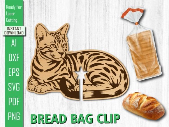 Laser Cut Animal Sitting Cat Bread Clip Review
