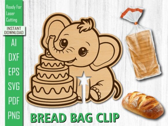 Laser Cut Cake, Elephant Bread Bag Clip Review