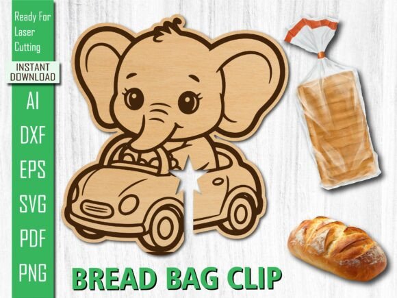 Laser Cut Car, Baby Elephant Bread Clip Review