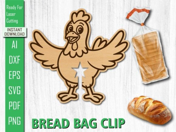 Laser Cut Cute Funny Chicken Bread Clip Review