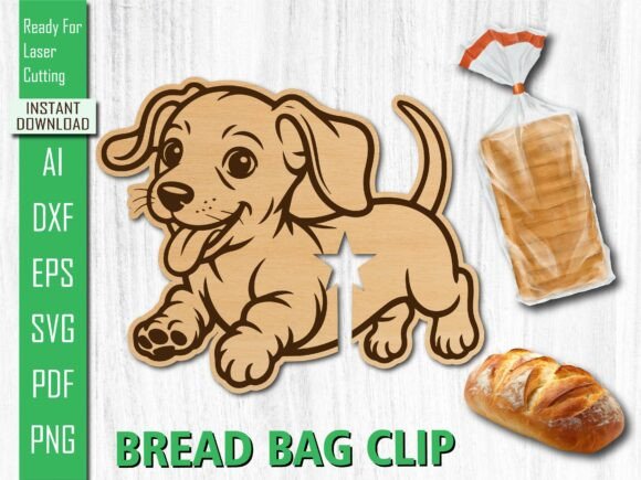 Laser Cut Dog Bread Bag Clip Design Review