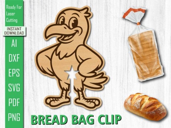 Laser Cut Funny Raven Bird Bread Clip Review