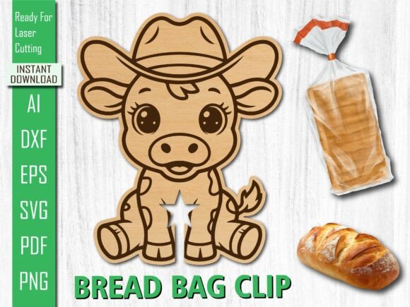 Laser Cut Girl Braided Cow Bread Clip Review