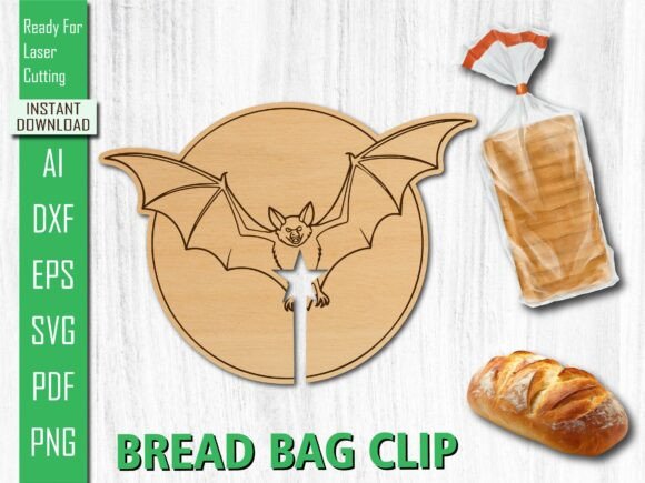 Laser Cut Moon Flying Bat Bread Clip Review
