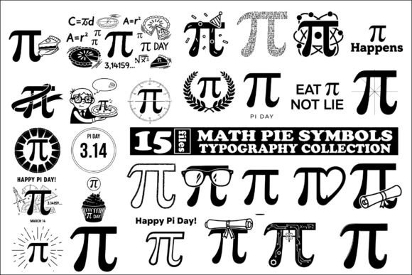 Math Pie Symbols Typography Collection Review