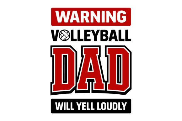 Warning Volleyball Dad Funny Design Review