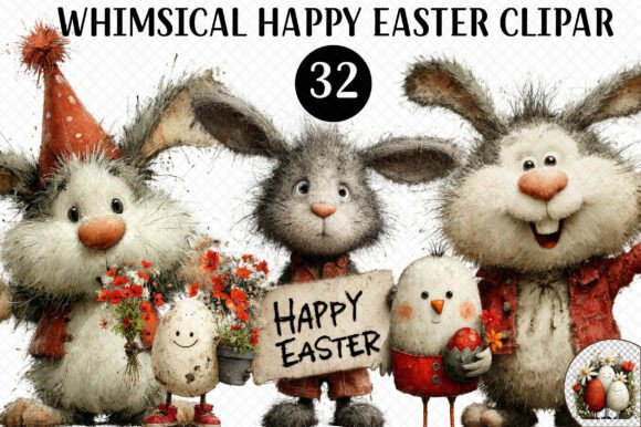 Whimsical Happy Easter Clipart Review