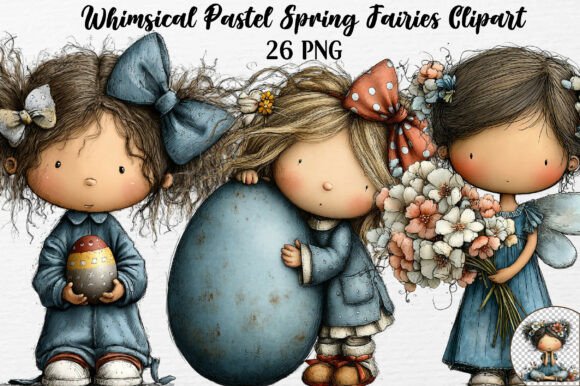 Whimsical Pastel Spring Fairies Clipart Review